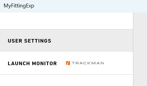 User Settings - Launch Monitor