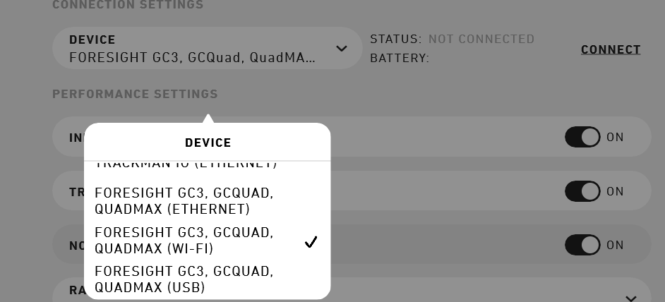 Device and Connection Type